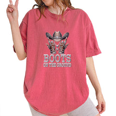 Boots On The Ground Bling Vintage Soft Unisex T-shirt Brick