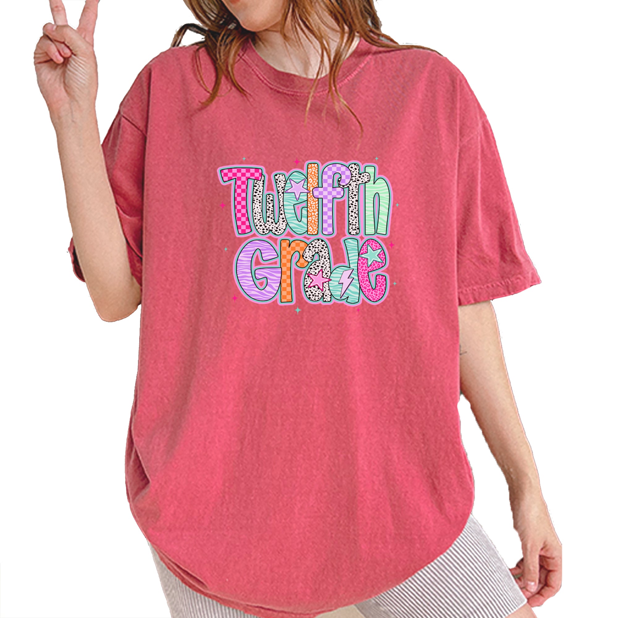 Senior Year Colorful Back to School Vintage Soft Unisex T-shirt Brick