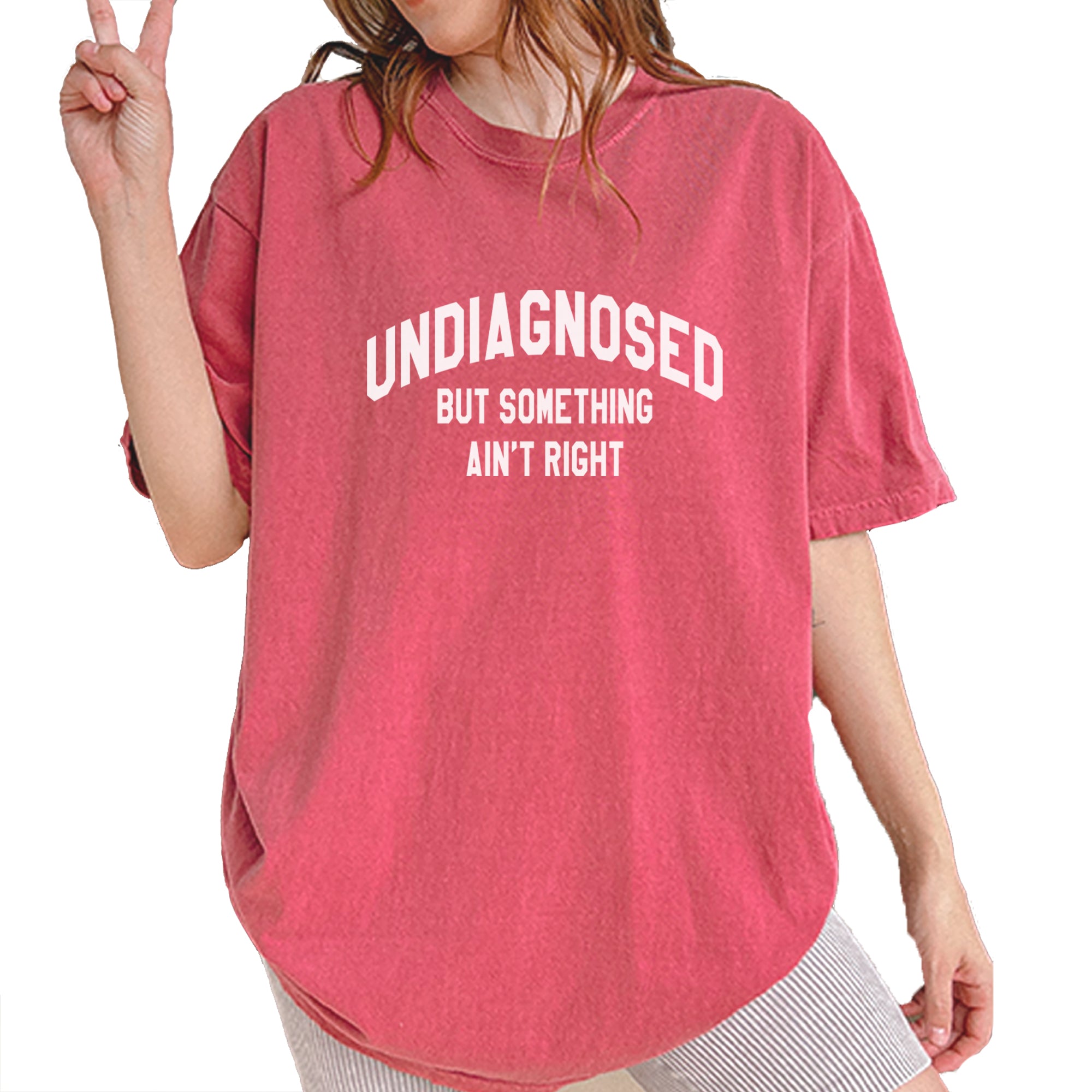 Undiagnosed But Something Ain't Right Vintage Soft Unisex T-shirt Brick