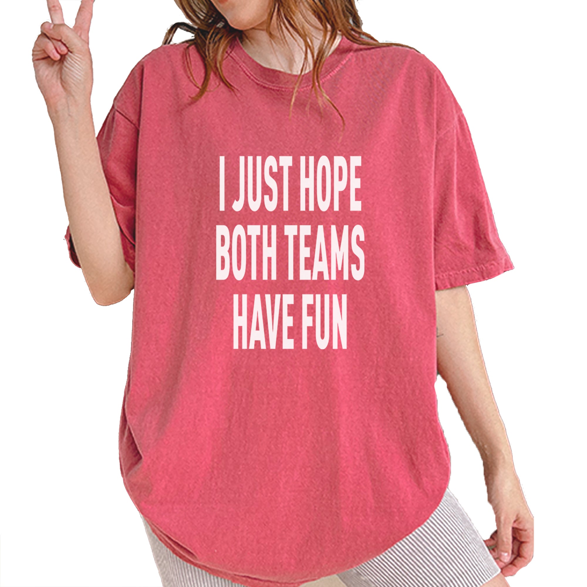 I Just Hope Both Teams Have Fun Sports Vintage Soft Unisex T-shirt Brick