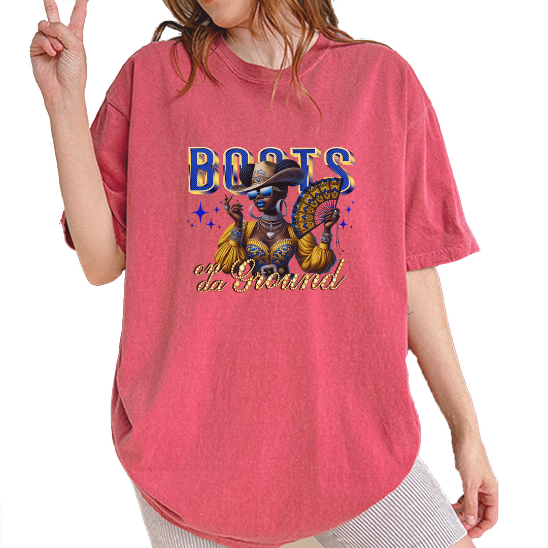 Boots On Da Ground Folding Fan Vintage Soft Unisex T-shirt Brick