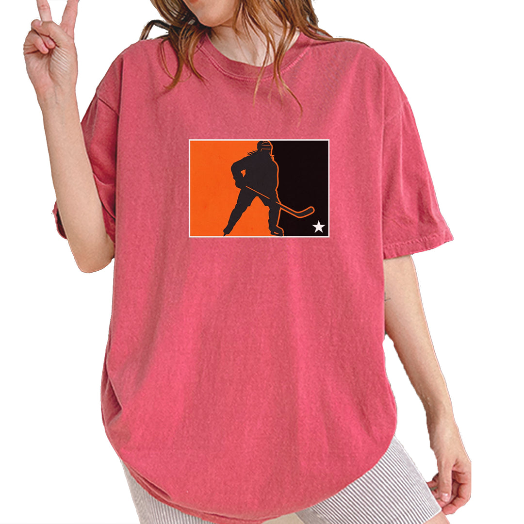 Hockey Enforcer Retro Vintage Vintage Soft Unisex T-shirt Brick