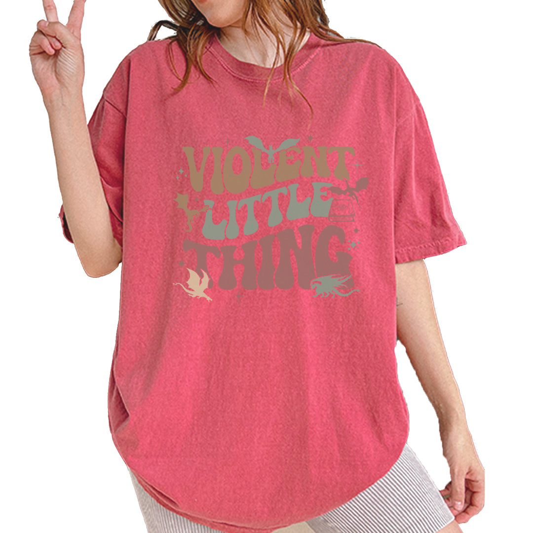 Violent Little Thing Dragon Vintage Soft Unisex T-shirt Brick