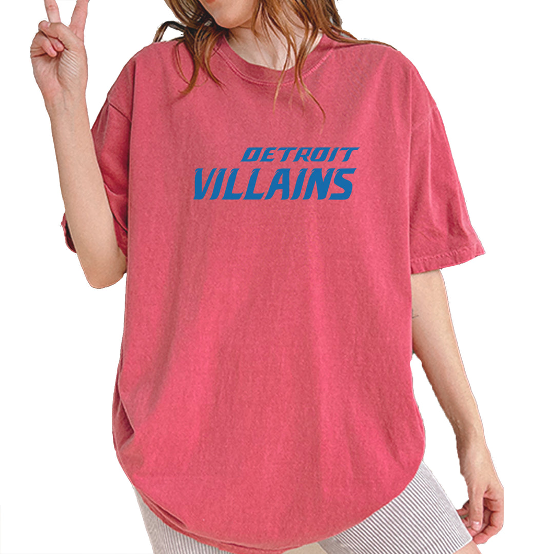 Detroit Villains Grit Football Vintage Soft Unisex T-shirt Brick