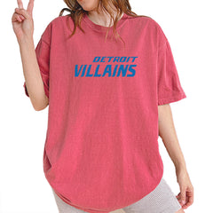 Detroit Villains Grit Football Vintage Soft Unisex T-shirt Brick
