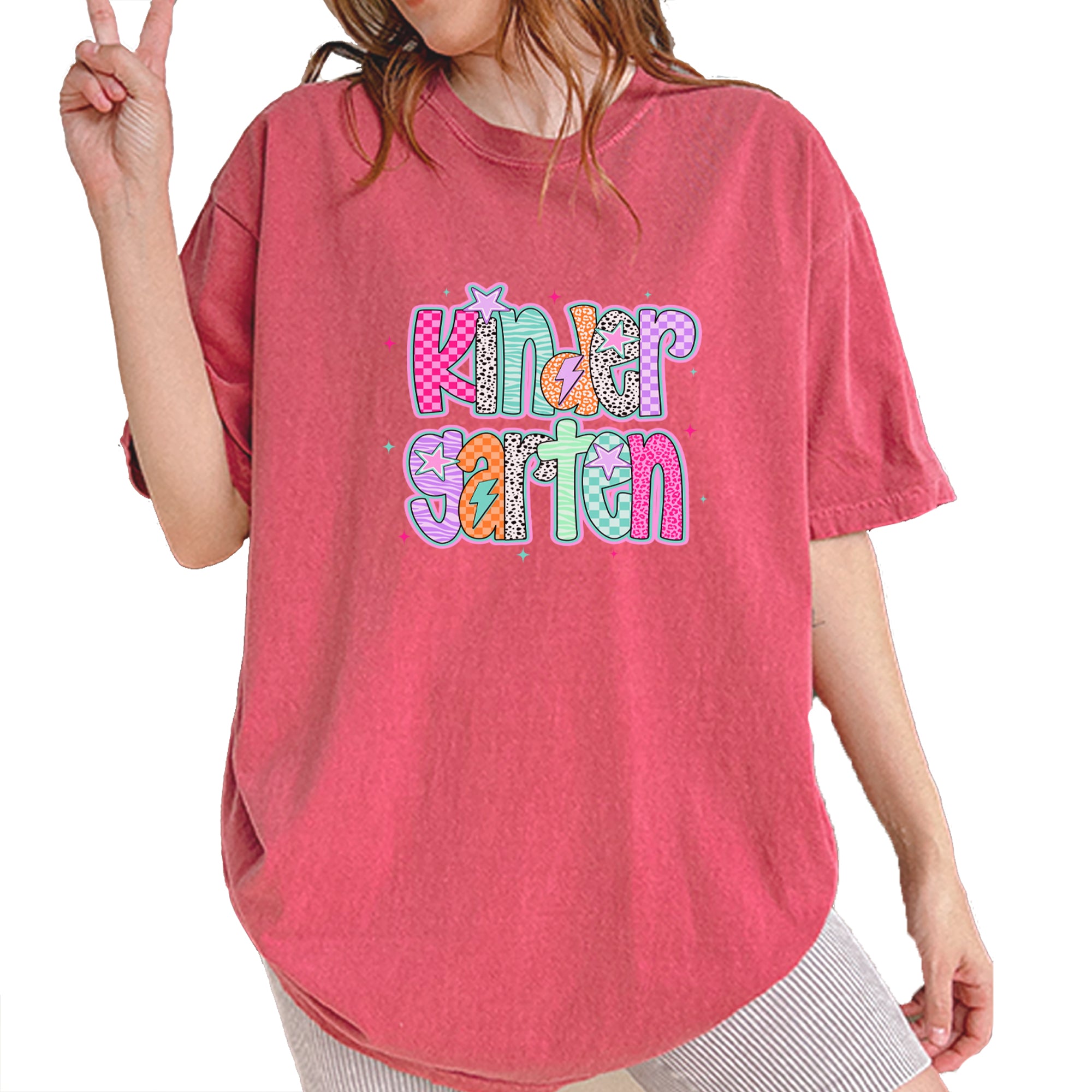 Kindergarten Cutie Colorful Back to School Vintage Soft Unisex T-shirt Brick