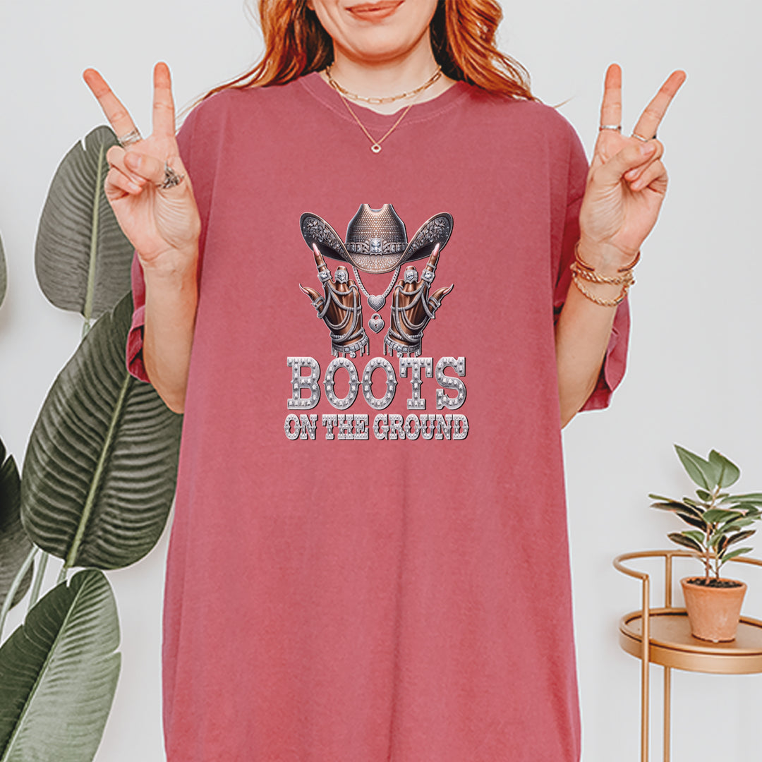 Boots On The Ground Bling Vintage Soft Unisex T-shirt 