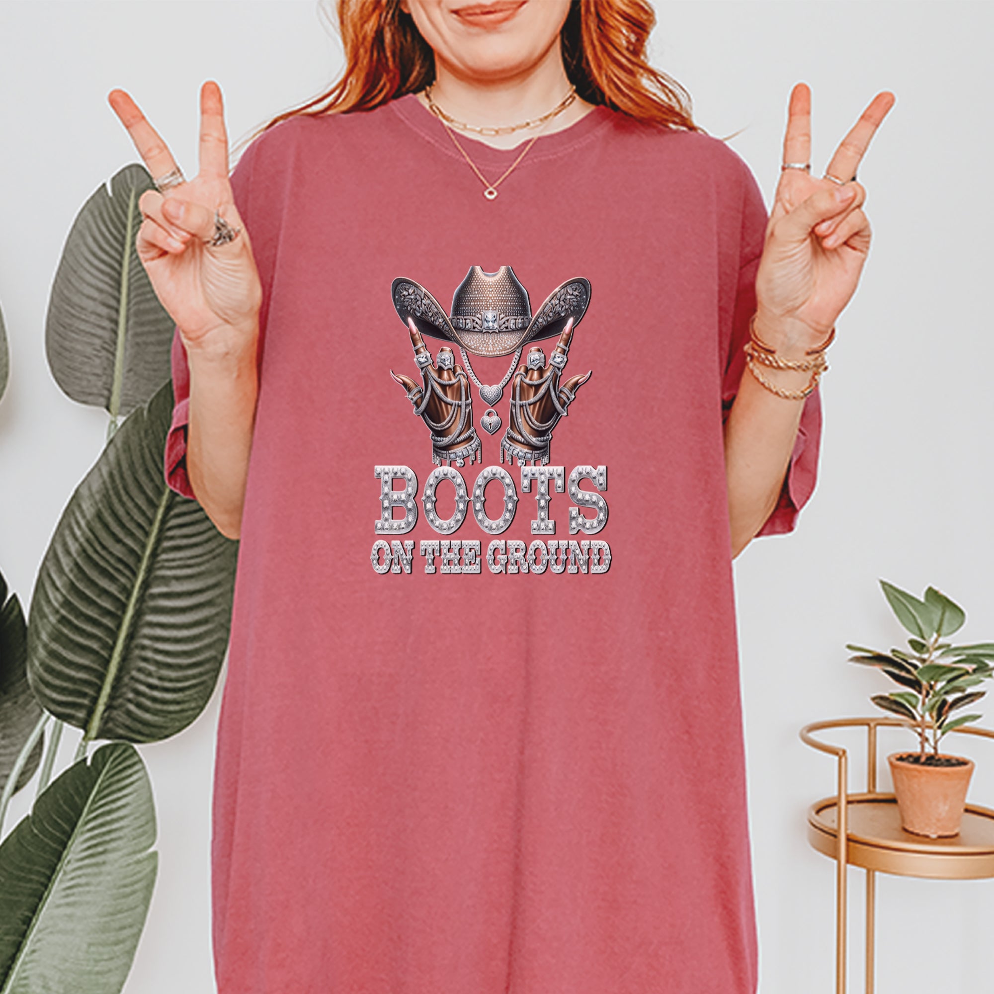 Boots On The Ground Bling Vintage Soft Unisex T-shirt 