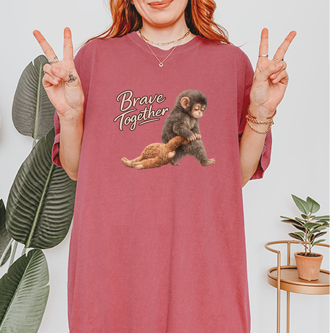 Punch Brave Together Stuffed Animal Vintage Soft Unisex T-shirt 