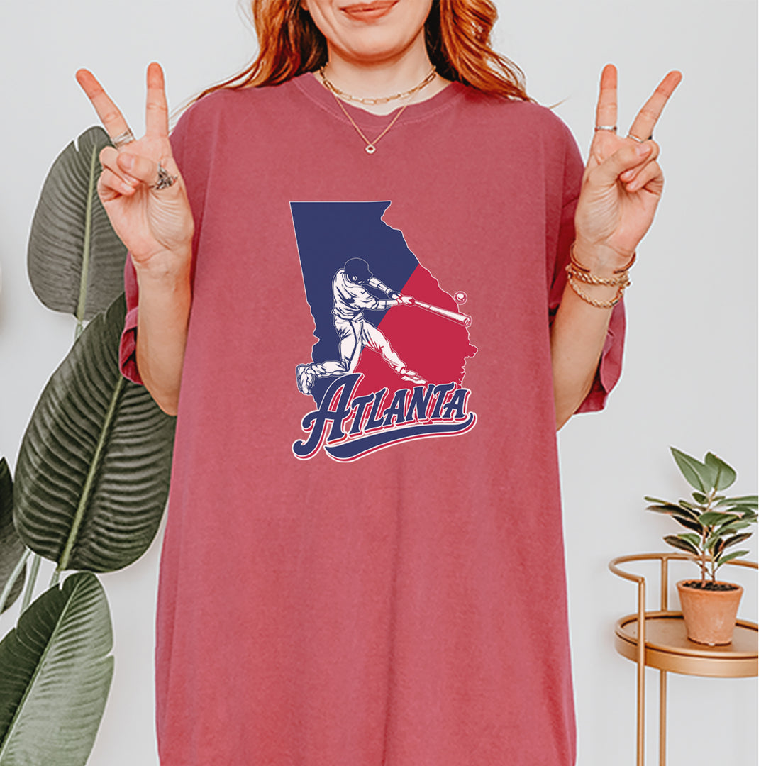 Atlanta Georgia Batter Up Vintage Soft Unisex T-shirt 