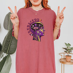 Psychedelic Cosmic Mushroom Head Vintage Soft Unisex T-shirt 
