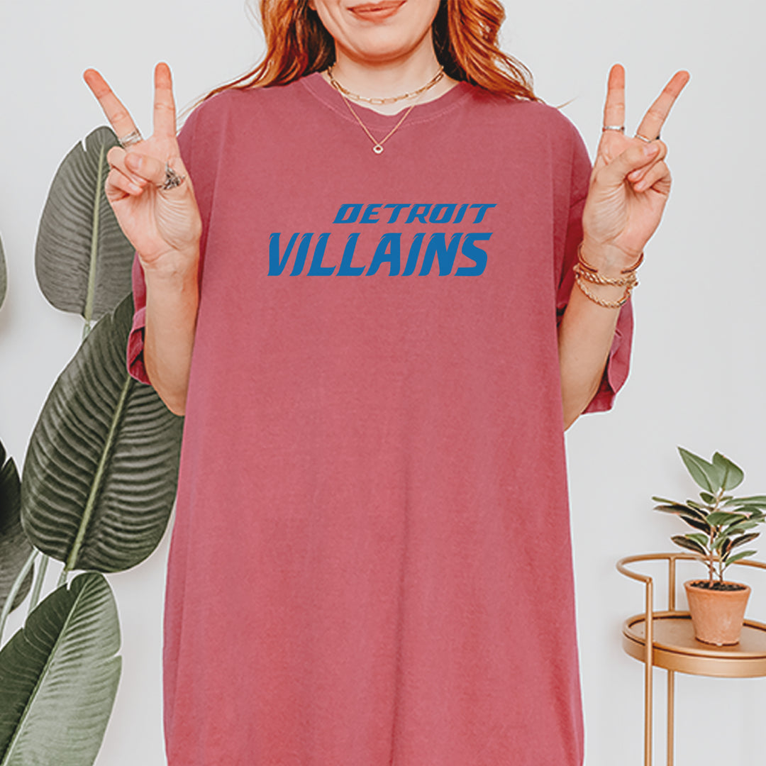 Detroit Villains Grit Football Vintage Soft Unisex T-shirt 