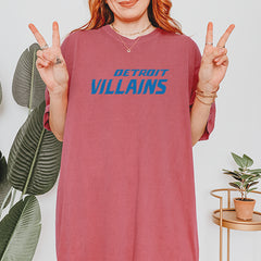 Detroit Villains Grit Football Vintage Soft Unisex T-shirt 