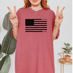 Redacted American Flag Vintage Soft Unisex T-shirt 