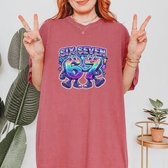 Six Seven 67 Retro Pixel Buddies Vintage Soft Unisex T-shirt 