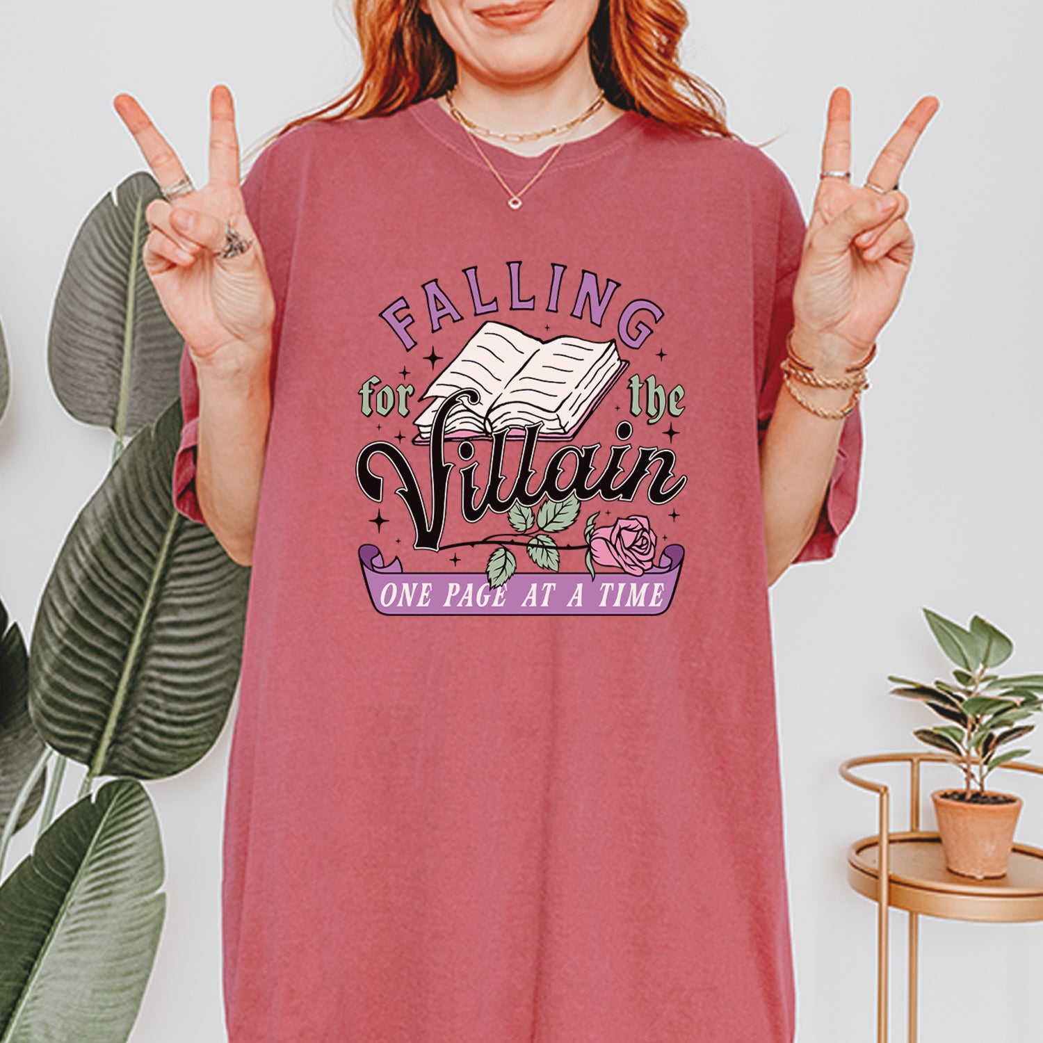 Falling For The Villain One Page At A Time Vintage Soft Unisex T-shirt 