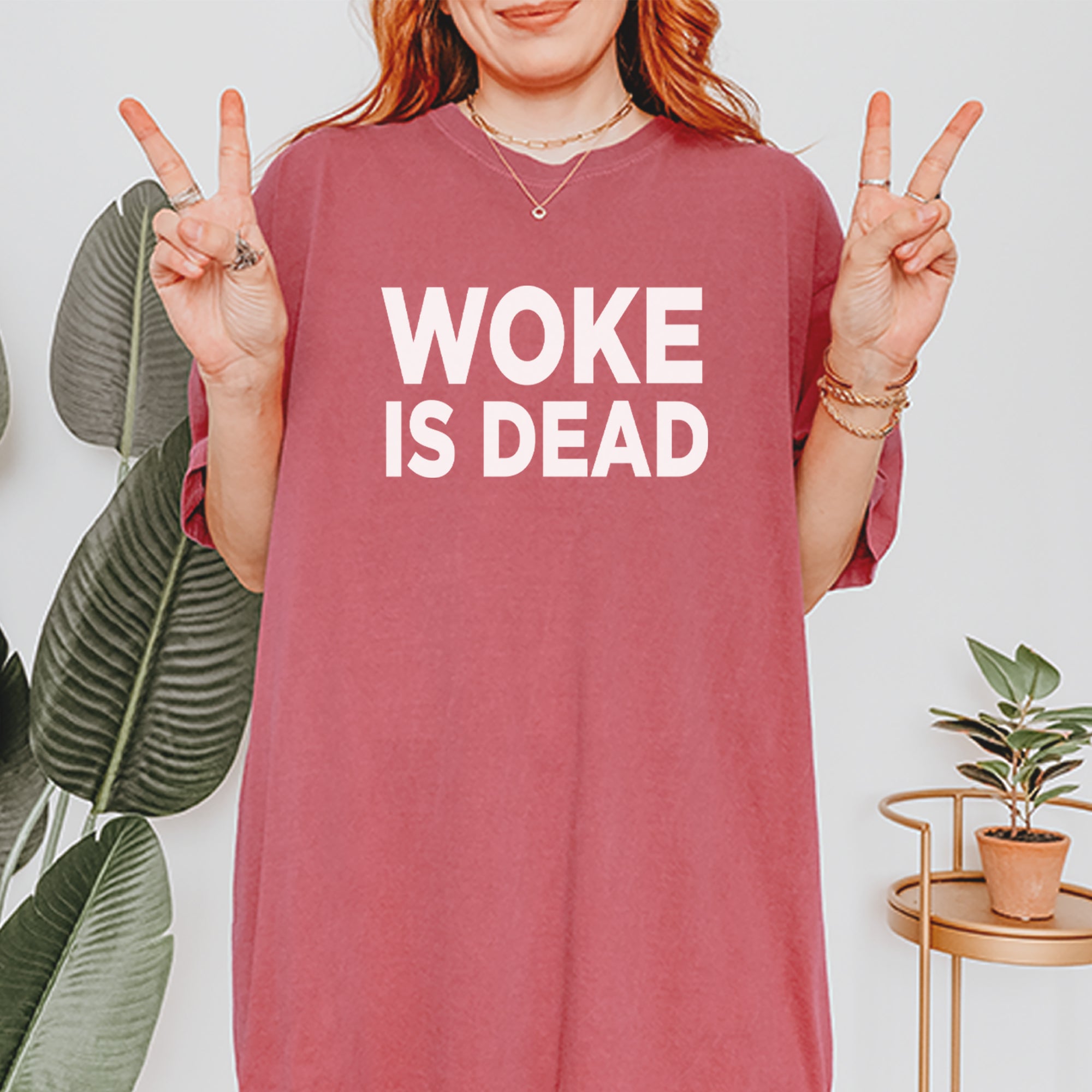Woke Is Dead Satire Vintage Soft Unisex T-shirt 