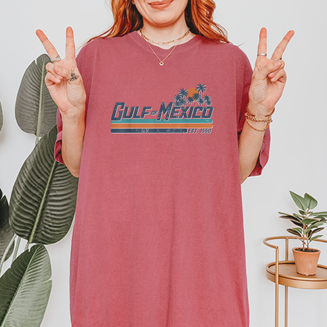 Gulf Of Mexico Established Year 1550 Vintage Soft Unisex T-shirt 