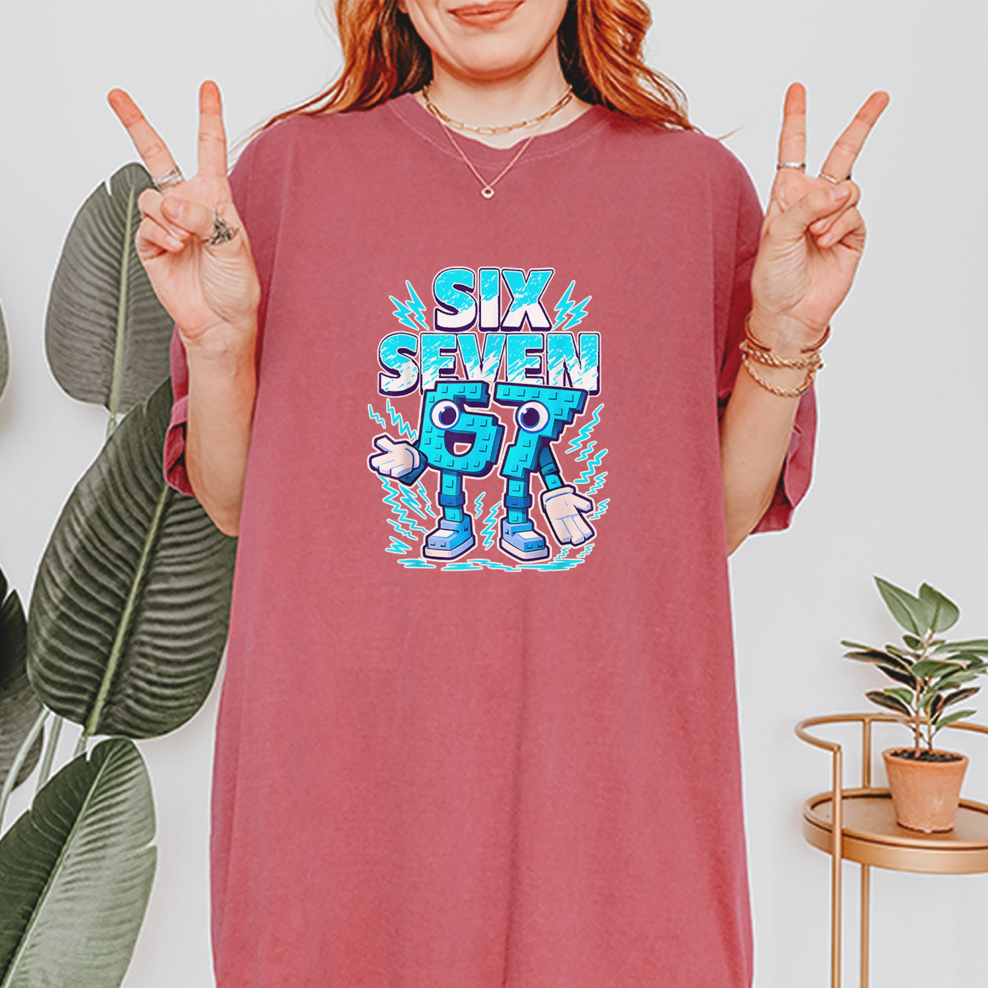 67 Brainrot Meme Slang Vintage Soft Unisex T-shirt 