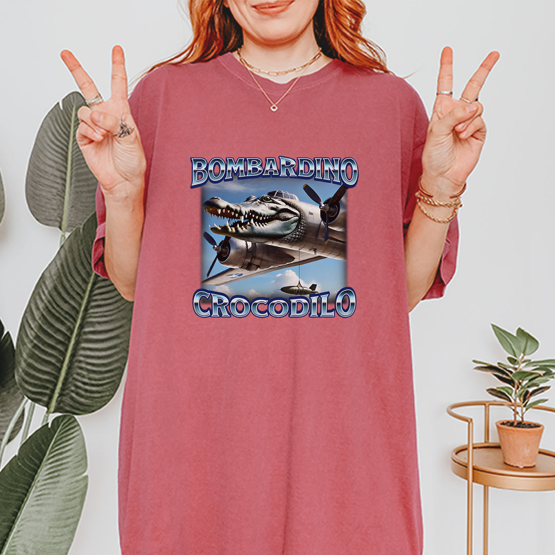 Bombardino Crocodilo Brainrot Vintage Soft Unisex T-shirt 