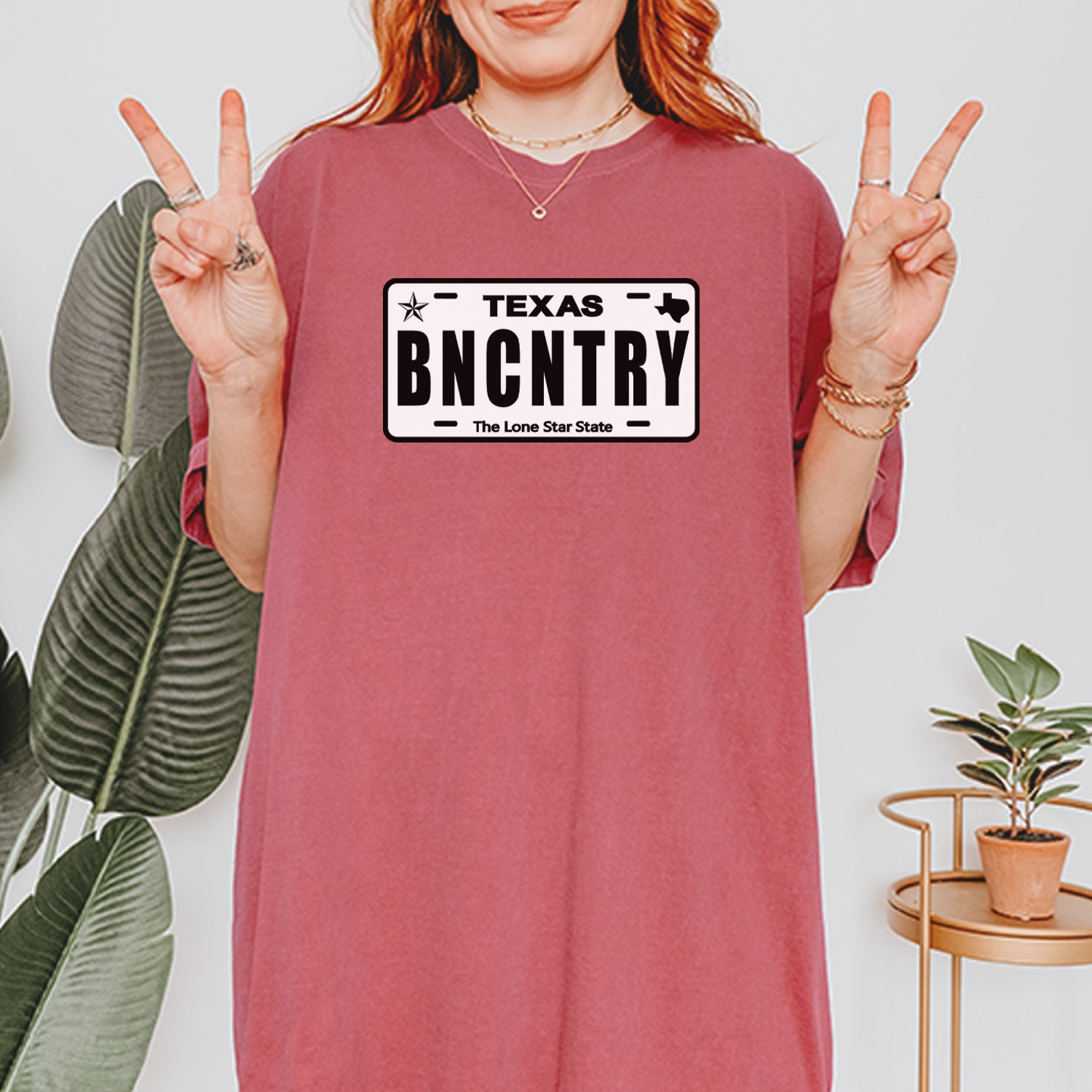 Texas License Plate BNCNTRY Vintage Soft Unisex T-shirt 