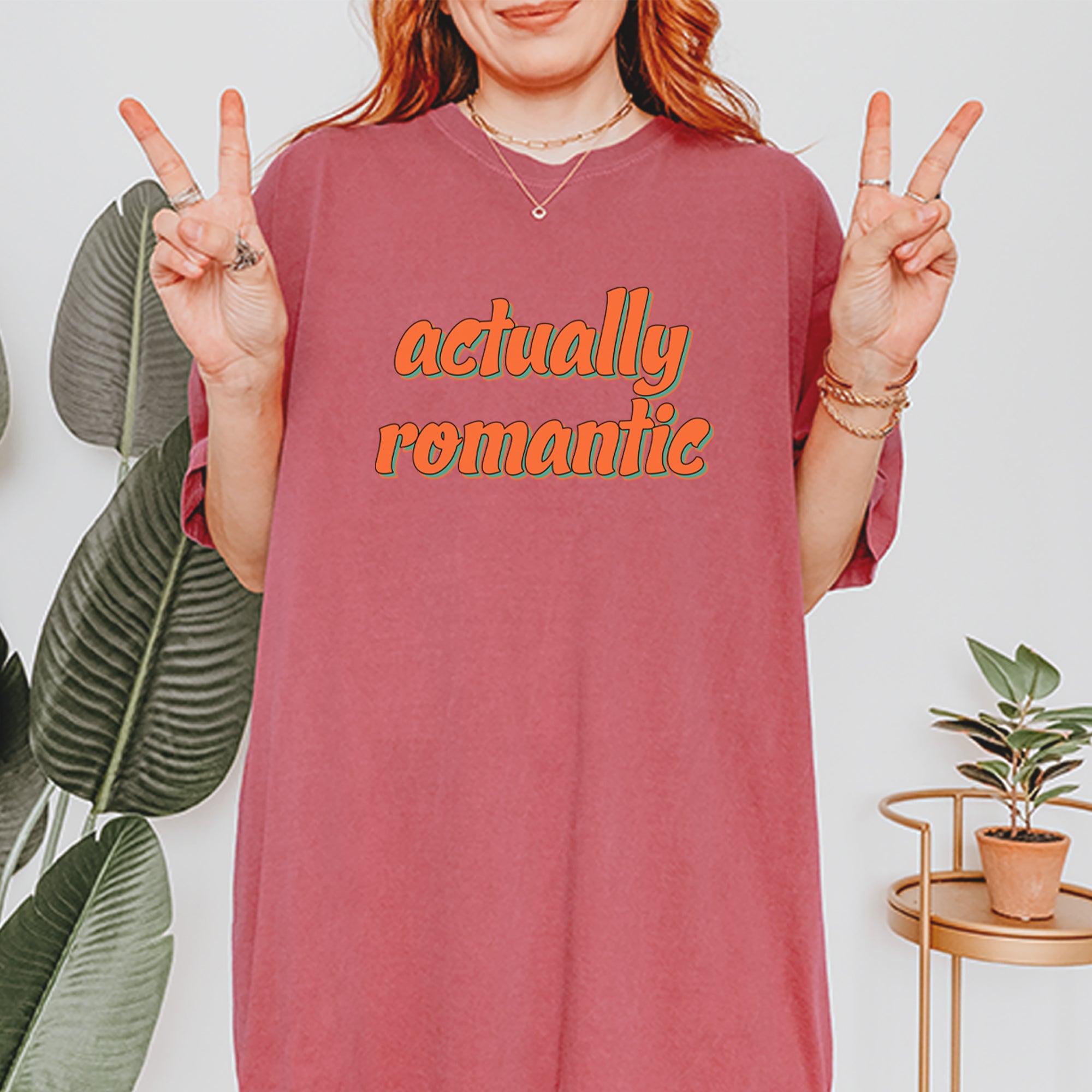 Actually Romantic Vintage Soft Unisex T-shirt 