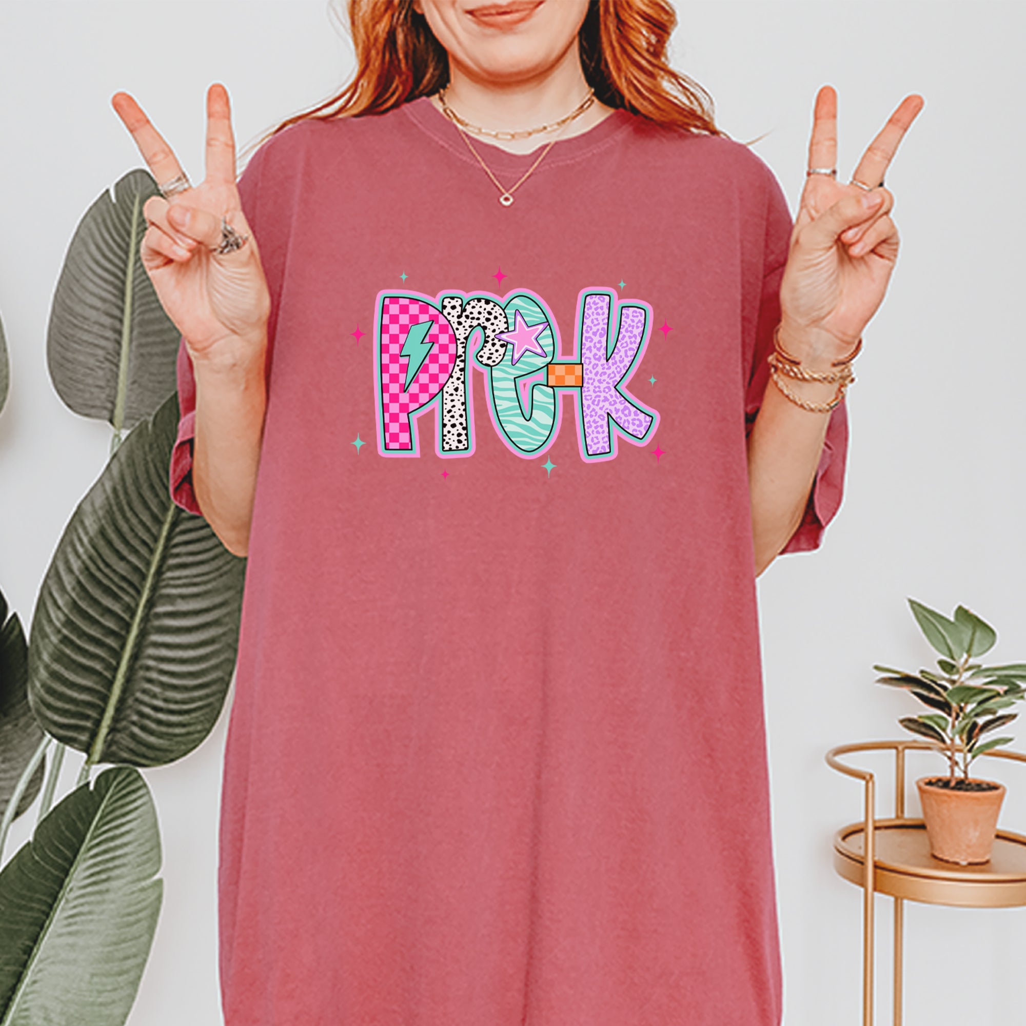 Pre-K Party Time Colorful Back to School Vintage Soft Unisex T-shirt 