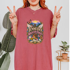 Tennessee Mountain Angel Wings Dolly Vintage Soft Unisex T-shirt 