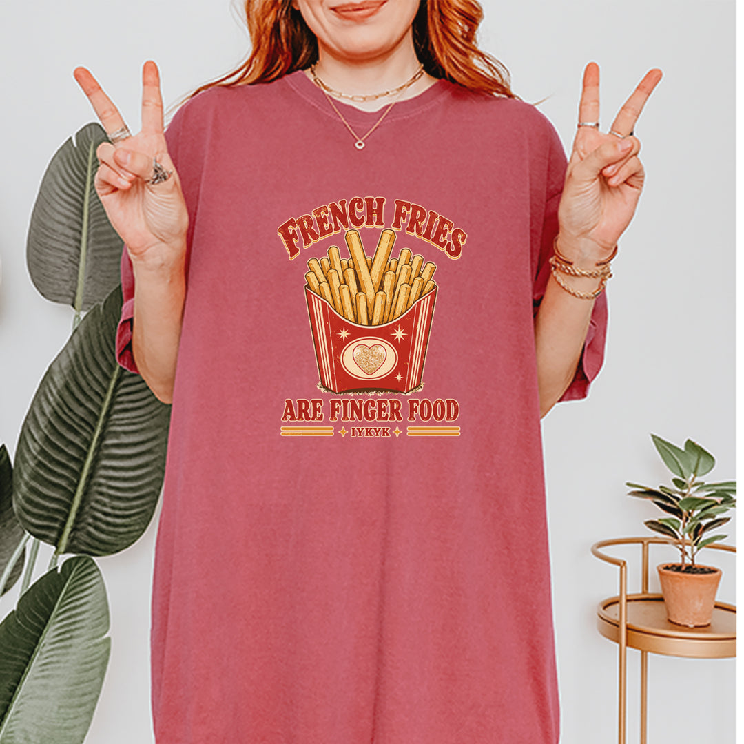 French Fries Are Finger Food IYKYK Vintage Soft Unisex T-shirt 