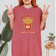 French Fries Are Finger Food IYKYK Vintage Soft Unisex T-shirt 