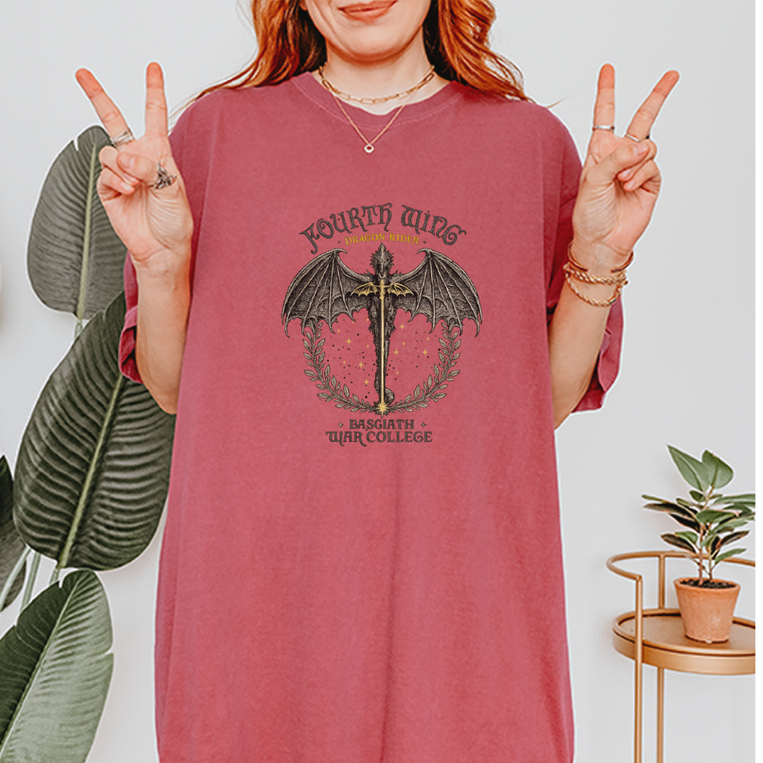 Fourth Wing Dragon Rider Vintage Basgiath War College Vintage Soft Unisex T-shirt 