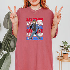Say Drake Smiling Meme Mustard Vintage Soft Unisex T-shirt 