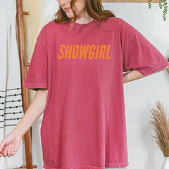 Showgirl Orange Glitter Vintage Soft Unisex T-shirt 
