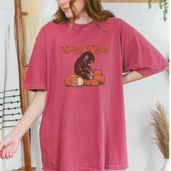 Punch Stay Kind Macaque Vintage Soft Unisex T-shirt 