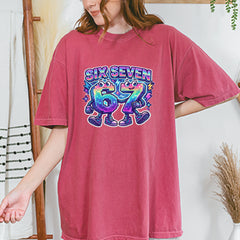 Six Seven 67 Retro Pixel Buddies Vintage Soft Unisex T-shirt 