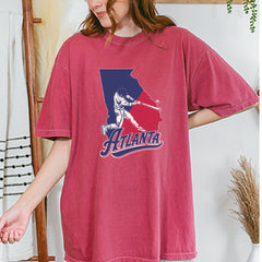 Atlanta Georgia Batter Up Vintage Soft Unisex T-shirt 