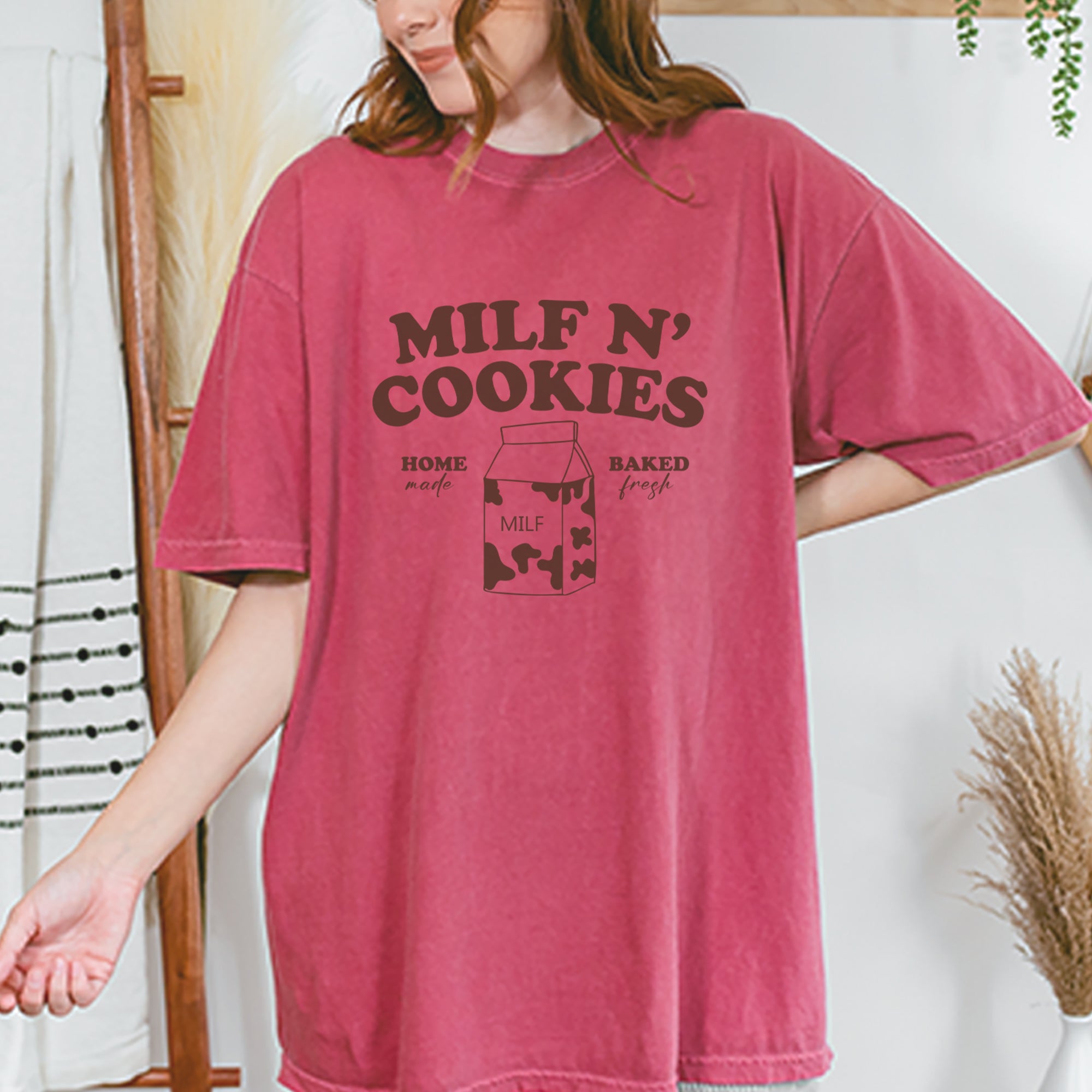 Milf And Cookies Vintage Soft Unisex T-shirt 