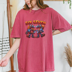 67 Lava Lightning Six Seven Meme Vintage Soft Unisex T-shirt 