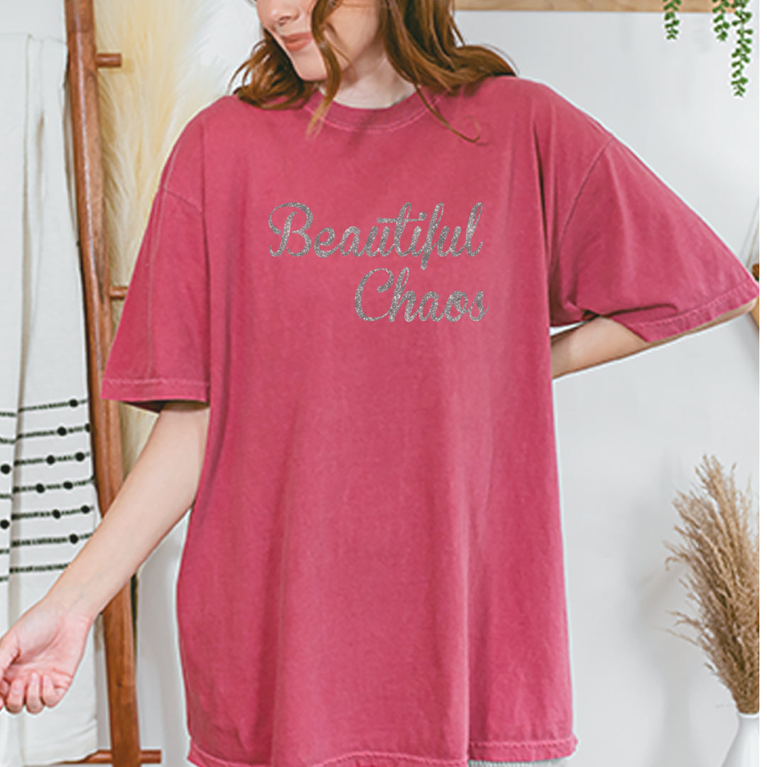Beautiful Chaos Glitter Music Festival Vintage Soft Unisex T-shirt 