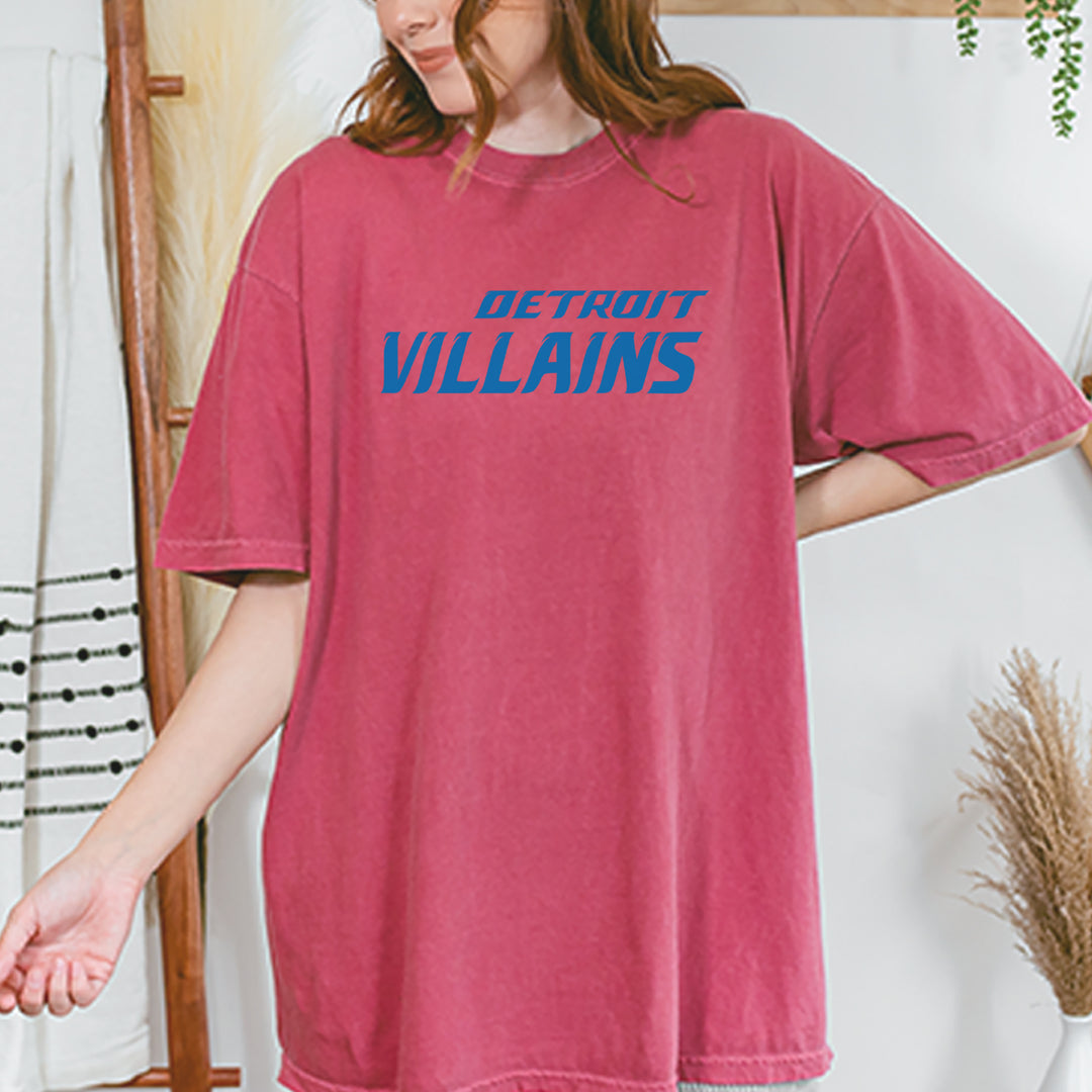 Detroit Villains Grit Football Vintage Soft Unisex T-shirt 