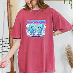 67 Six Seven Meme Kawaii Cloud Vintage Soft Unisex T-shirt 
