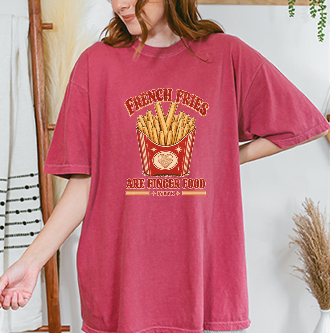 French Fries Are Finger Food IYKYK Vintage Soft Unisex T-shirt 