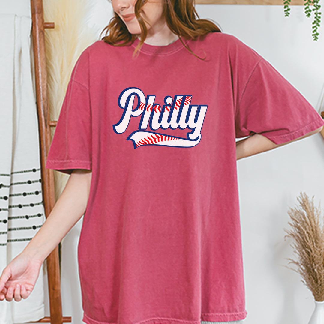 Philly Baseball Stitching Vintage Soft Unisex T-shirt 