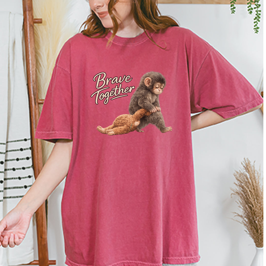 Punch Brave Together Stuffed Animal Vintage Soft Unisex T-shirt 