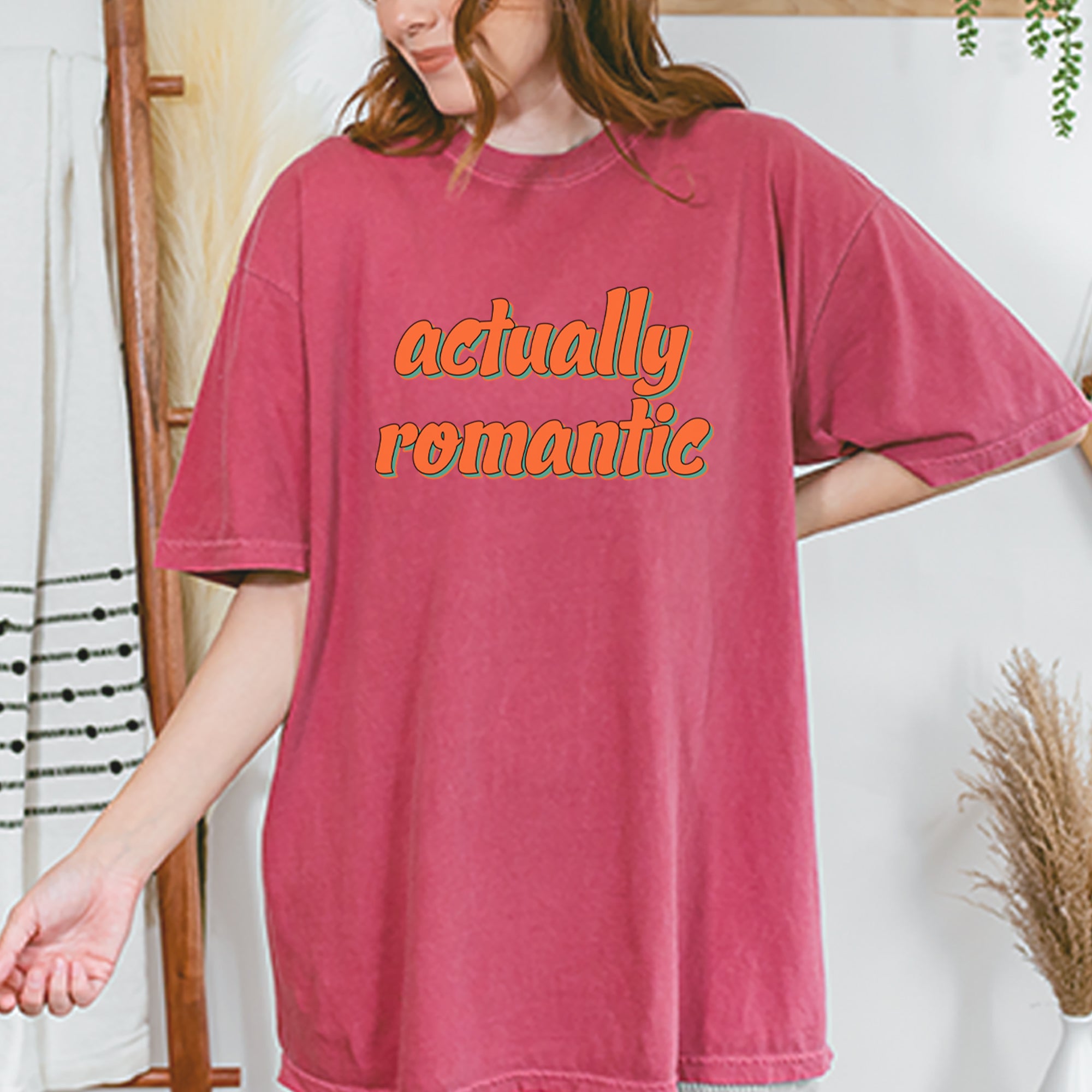 Actually Romantic Vintage Soft Unisex T-shirt 