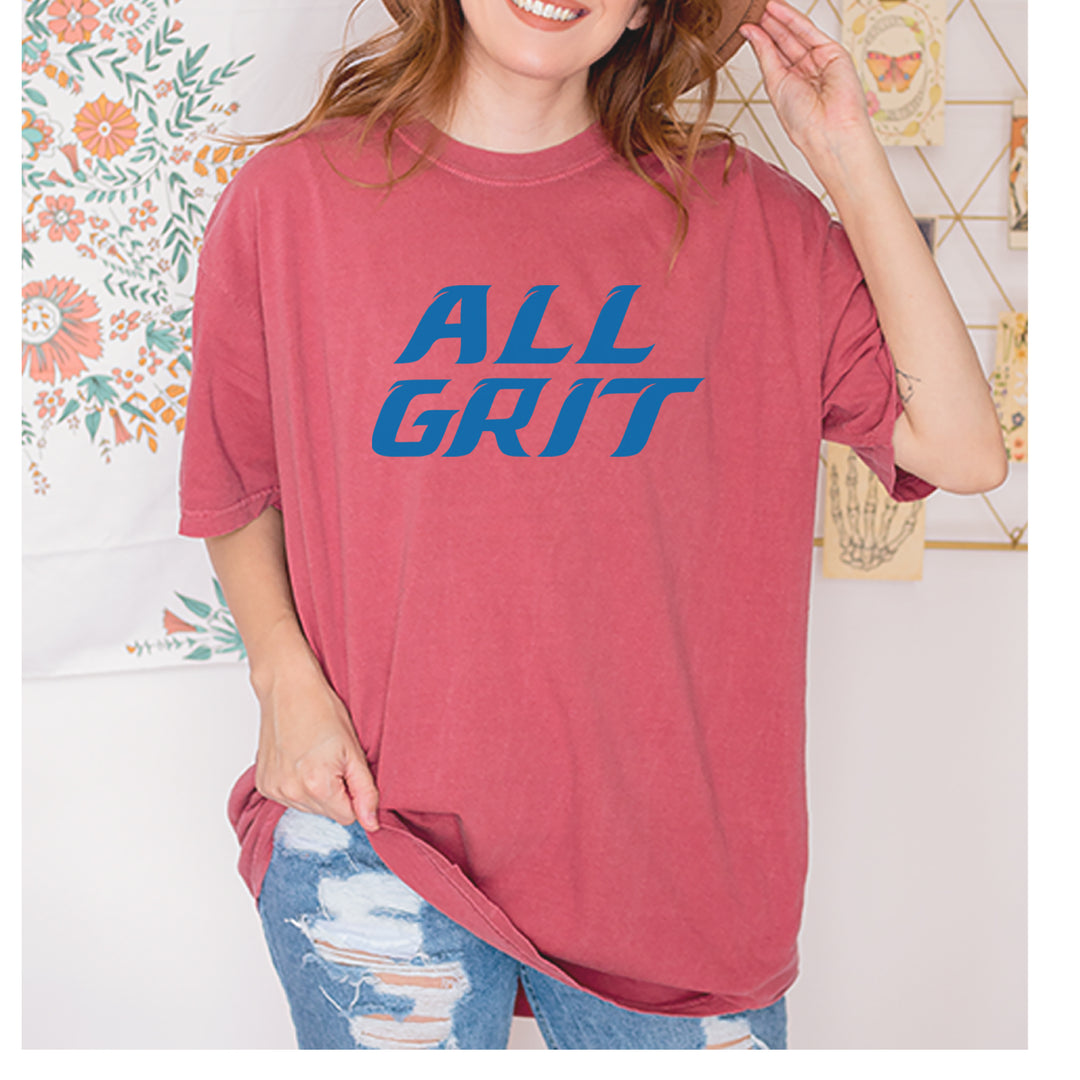 All Grit Detroit Football Vintage Soft Unisex T-shirt 