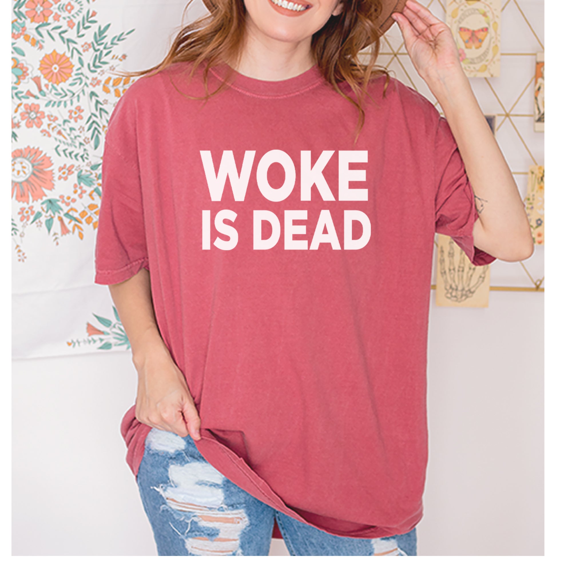Woke Is Dead Satire Vintage Soft Unisex T-shirt 
