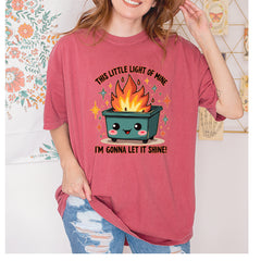 This Little Light of Mine Dumpster Fire Smile Face Vintage Soft Unisex T-shirt 