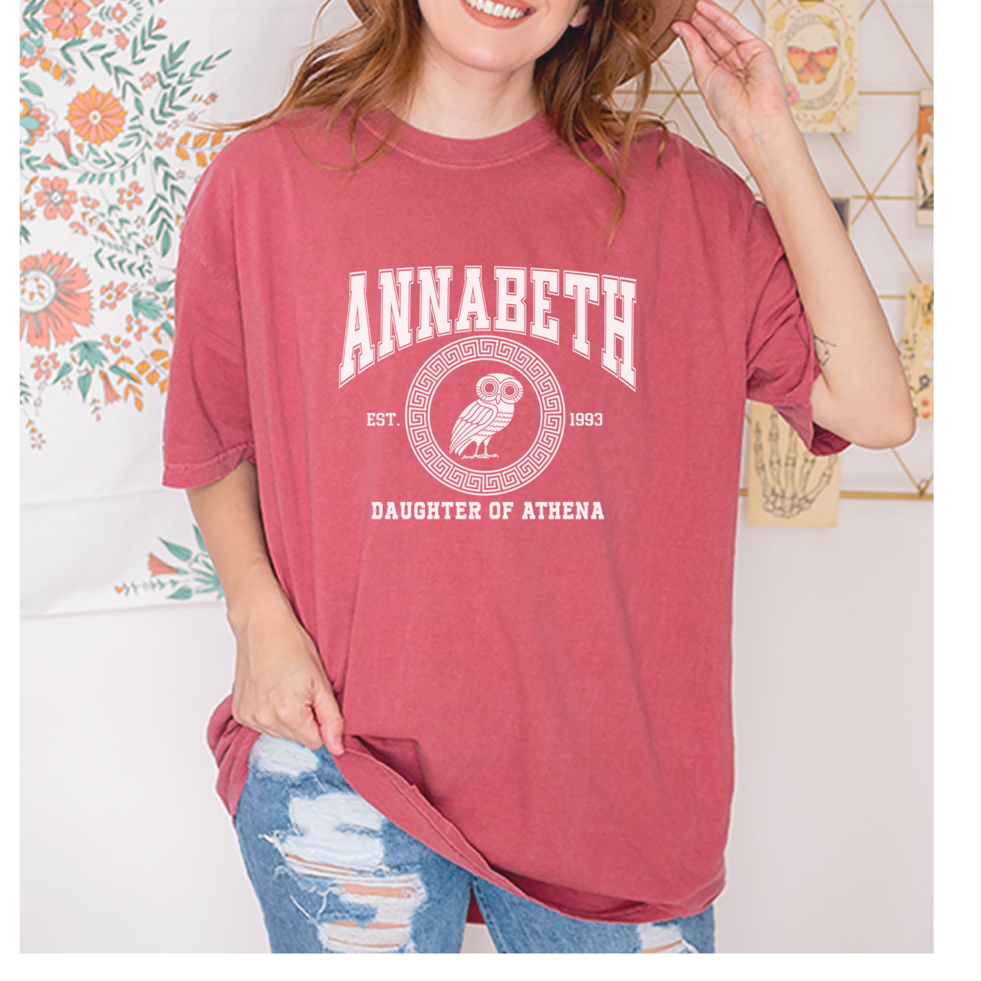 Annabeth Daughter of Athena Owl Wisdom Vintage Soft Unisex T-shirt 