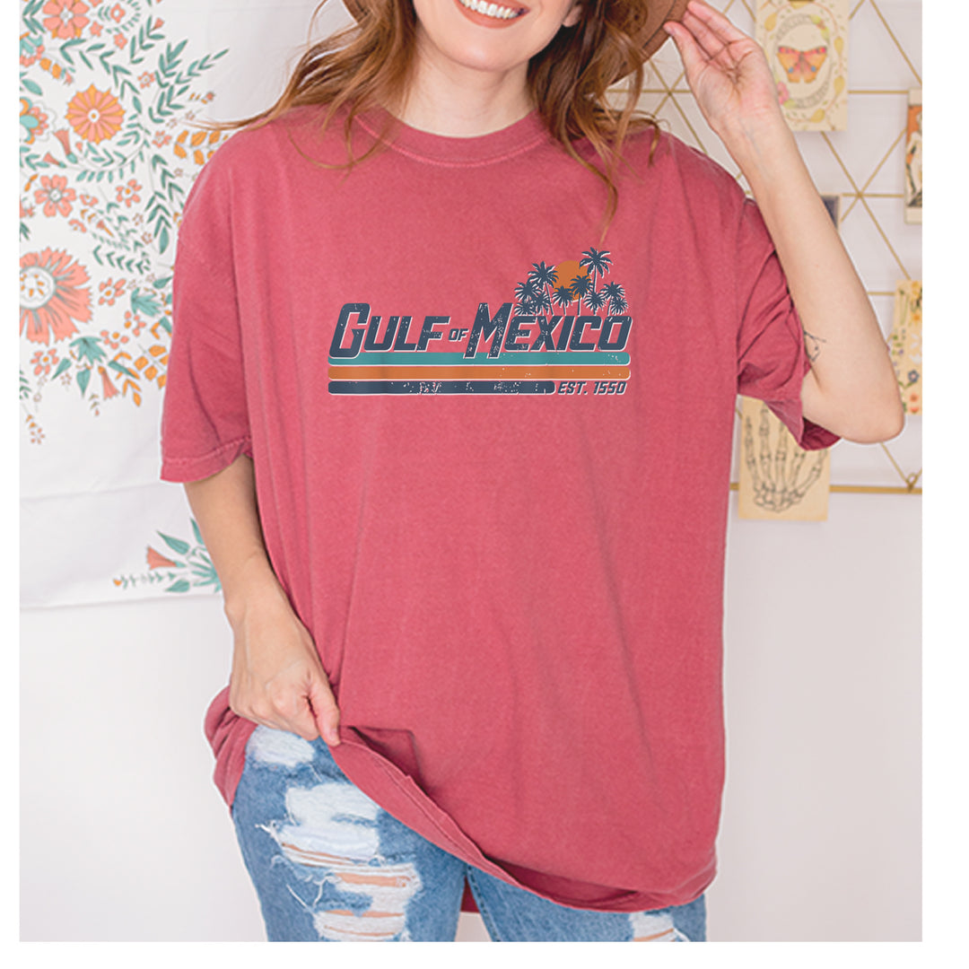 Gulf Of Mexico Established Year 1550 Vintage Soft Unisex T-shirt 